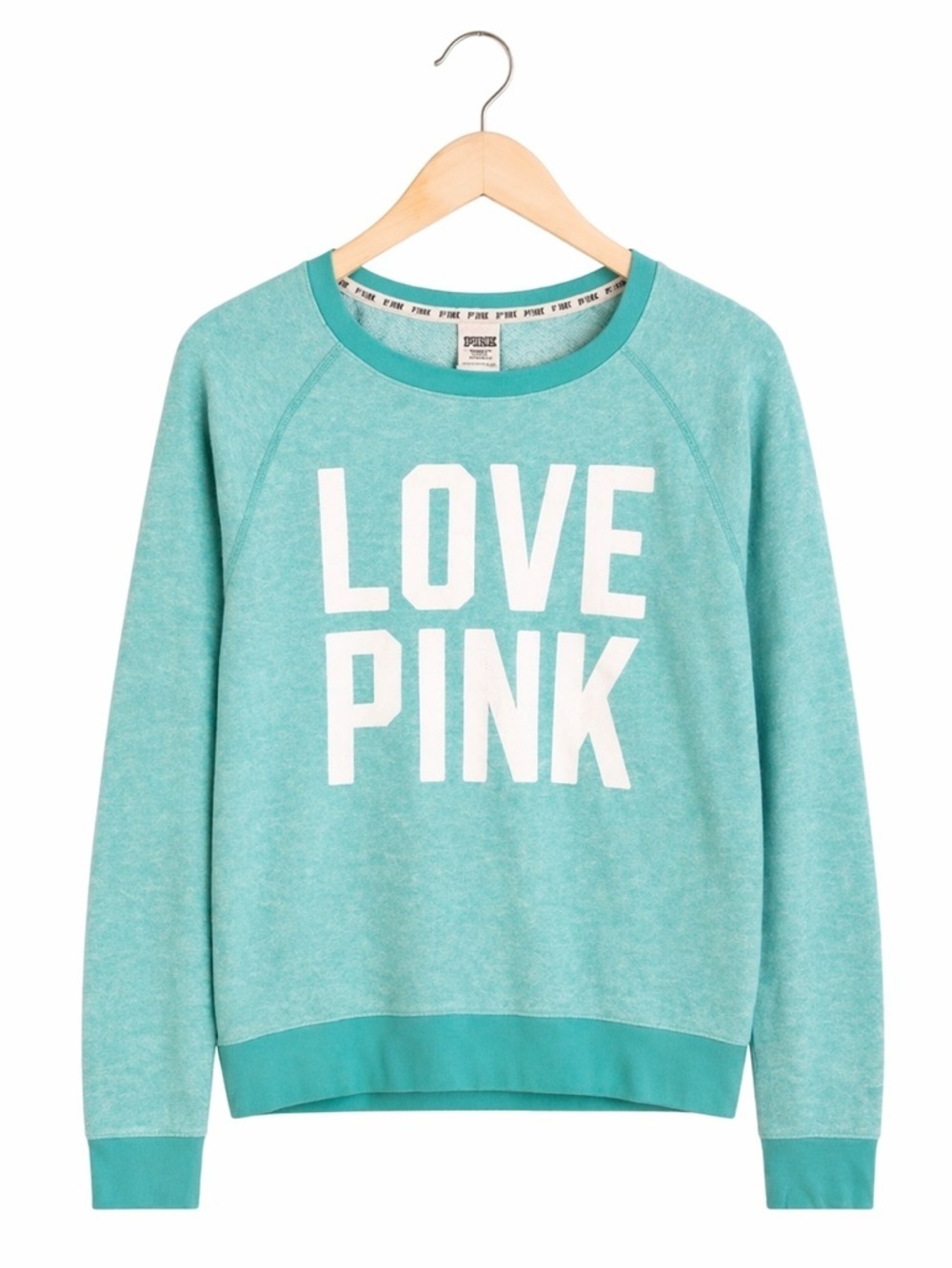 Victoria’s Secret PINK Mint Green Crewneck Sweatshirt XS Oversized